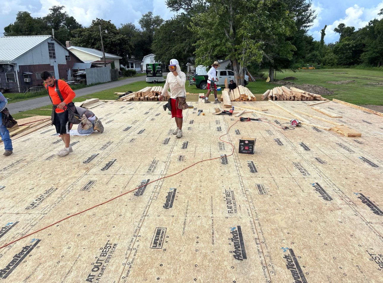 Bayou Contractors crew working on new construction South Louisiana