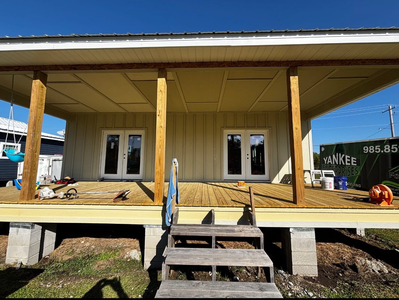 Bayou Contractors completed porch and new construction South Louisiana
